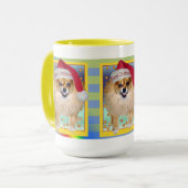 Spitz-schlechtes Sankt-Regenbogen Weihnachten der Tasse (Vorderseite Links)