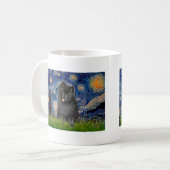 Spitz (schwarz) - Starry Night Kaffeetasse (Vorderseite Links)