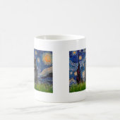 Spitz (schwarz) - Starry Night Kaffeetasse (Mittel)