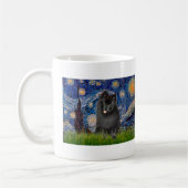 Spitz (schwarz) - Starry Night Kaffeetasse (Links)