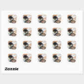 Spitz (schwarz) Türkei Runder Aufkleber (Blatt)