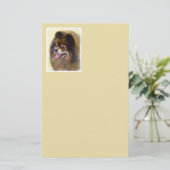 Spitz-Schwarzes und TAN, die ursprüngliche Briefpapier (Stehend Vorderseite)