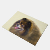 Spitz-Schwarzes und TAN, die ursprüngliche Fußmatte (Schrägansicht)