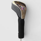 Spitz-Schwarzes und TAN, die ursprüngliche Golf Headcover (angewinkelt)