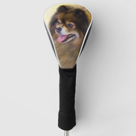 Spitz-Schwarzes und TAN, die ursprüngliche Golf Headcover (Vorderseite)