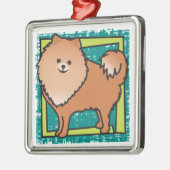 Spitz Silbernes Ornament (Links)