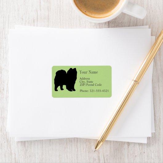 Spitz-Silhouette Adressaufkleber (Insitu)