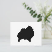 Spitz Silhouette Postkarte (Stehend Vorderseite)
