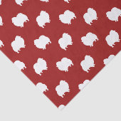 Spitz Silhouetten Muster Rot Seidenpapier (Ausschnitt)