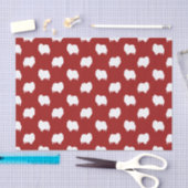 Spitz Silhouetten Muster Rot Seidenpapier (Handwerk)
