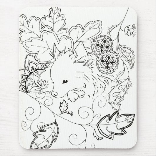 Spitz-Skizze-Mausunterlage Mousepad (Vorne)