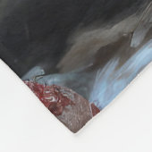 Spitz Snowy Sleigh Weihnachtsdekor Fleecedecke (Ecke)