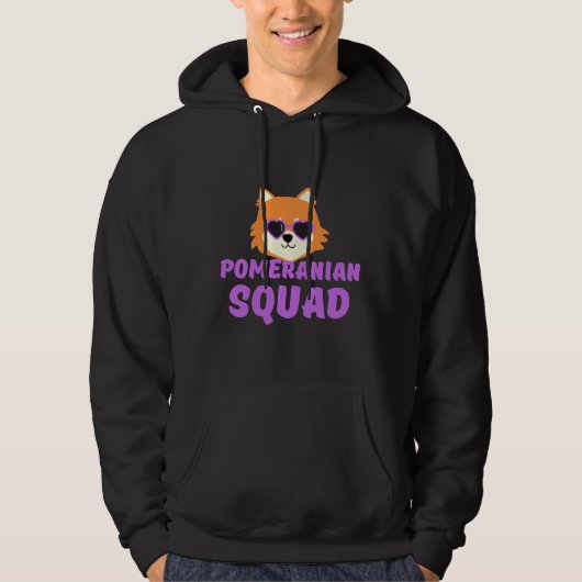 Spitz Squad Lila Niedlich Funny Liebe Spitz Hoodie (Vorderseite)