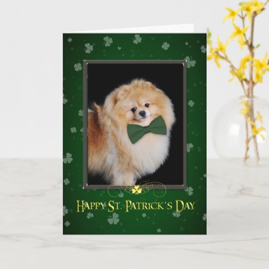 Spitz-St Patrick Tageskarte Karte (Gelbe Blume)