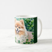 Spitz St Patrick's Day Clover Art Kaffeetasse (VorderseiteRechts)