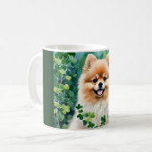 Spitz St Patrick's Day Clover Art Kaffeetasse (Vorderseite Links)