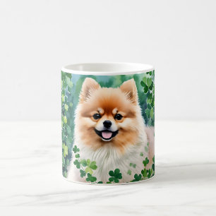 Spitz St Patrick's Day Clover Art Kaffeetasse