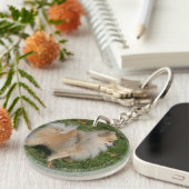 Spitz stehend schlüsselanhänger (Vorderseite rechts)