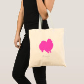 Spitz-Taschen-Tasche (rosa Silhouette) Tragetasche (Vorderseite (Produkt))