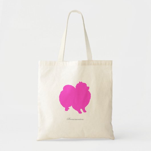 Spitz-Taschen-Tasche (rosa Silhouette) Tragetasche (Vorne)