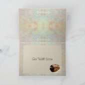 Spitz & Teddy bear Get Well Card Karte (Innenseite)