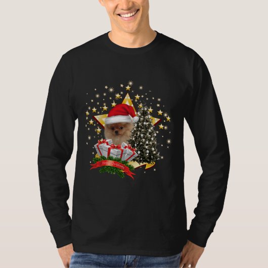 Spitz und Accessoires Weihnachten T-Shirt (Vorderseite)