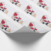 Spitz und Sankt-Hundekunst-Verpackungs-Papier Geschenkpapier (Ecke)