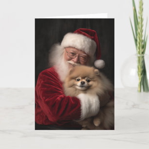 Spitz und Santa Feiertagskarte