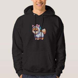 Spitz Unicorn Hund Funny Mythological Creature Hoodie