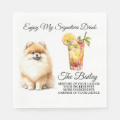 Spitz Unterschrift Drink Hochzeitstiefel Serviette (Vorderseite)