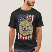 Spitz-USA-Flagge T-Shirt (Vorderseite)