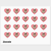 Spitz Valentine Heart Square Sticker (Blatt)