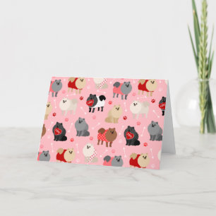 Spitz Valentine Muster Feiertagskarte