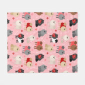 Spitz Valentine Muster Fleecedecke (Vorderseite (Horizontal))