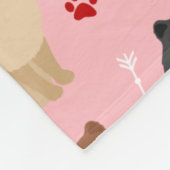 Spitz Valentine Muster Fleecedecke (Ecke)