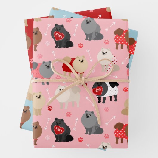 Spitz Valentine Muster Geschenkpapier Set (Beispiel)