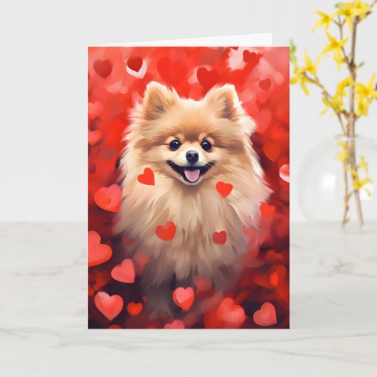 Spitz Valentinstag Karte (Gelbe Blume)