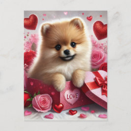Spitz Valentinstag Urlaub Postkarte