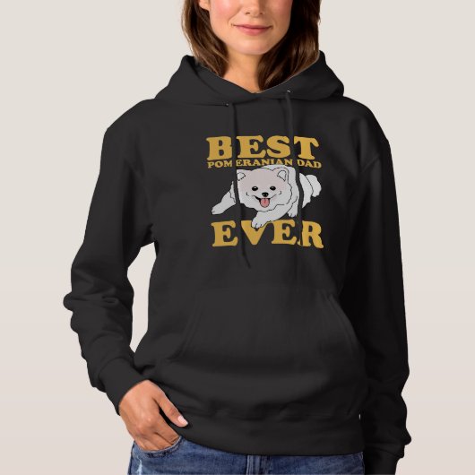 Spitz Vater Dog Eigentümer Spitz Hoodie (Vorderseite)