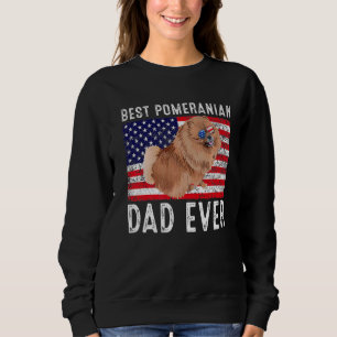 Spitz Vater US American Flag Spitz Dog O Sweatshirt