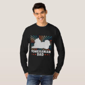Spitz Vater Vintag Spitz Dog Eigentümer T-Shirt (Vorne ganz)