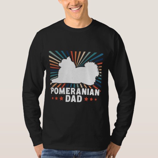Spitz Vater Vintag Spitz Dog Eigentümer T-Shirt (Vorderseite)