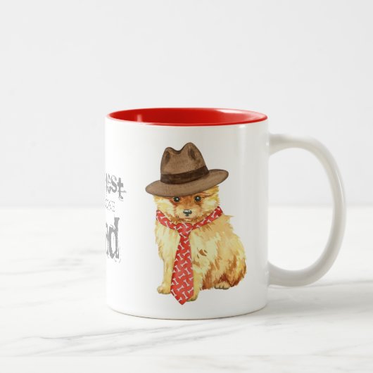Spitz Vater Zweifarbige Tasse (Rechts)