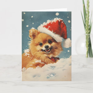 Spitz Vintag personalisiert Weihnachten