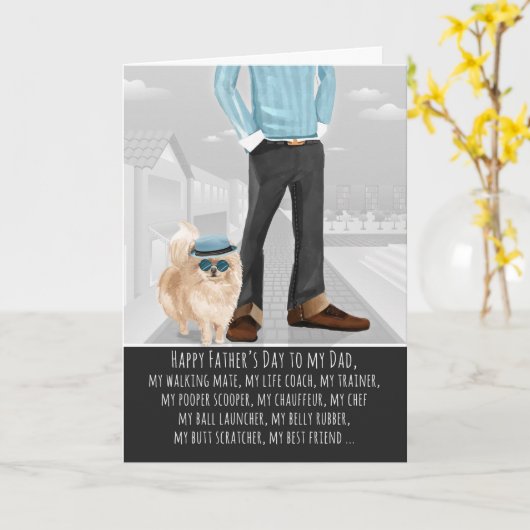 Spitz vom Tag des Hundes Karte (Gelbe Blume)