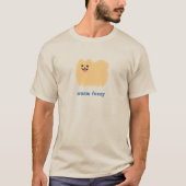 Spitz "Warm Fuzzy" Niedlicher Hund mit benutzerdef T-Shirt (Vorderseite)