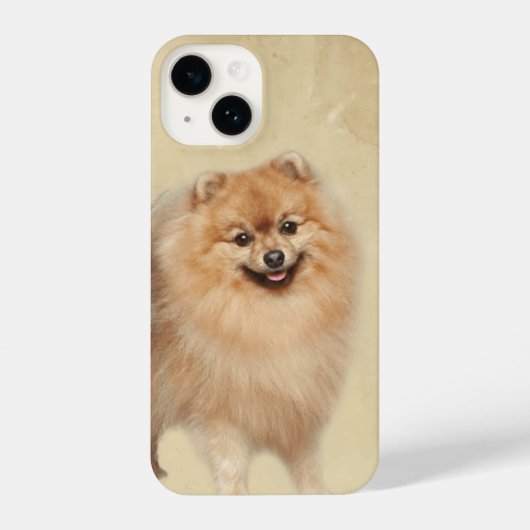 Spitz Wasserfarbe Dog Tier iPhone iPhone Hülle (Rückseite)