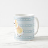 Spitz Wasserfarbe in blau Kaffeetasse (VorderseiteRechts)