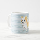Spitz Wasserfarbe in blau Kaffeetasse (Vorderseite Links)