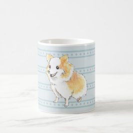 Spitz Wasserfarbe in blau Kaffeetasse